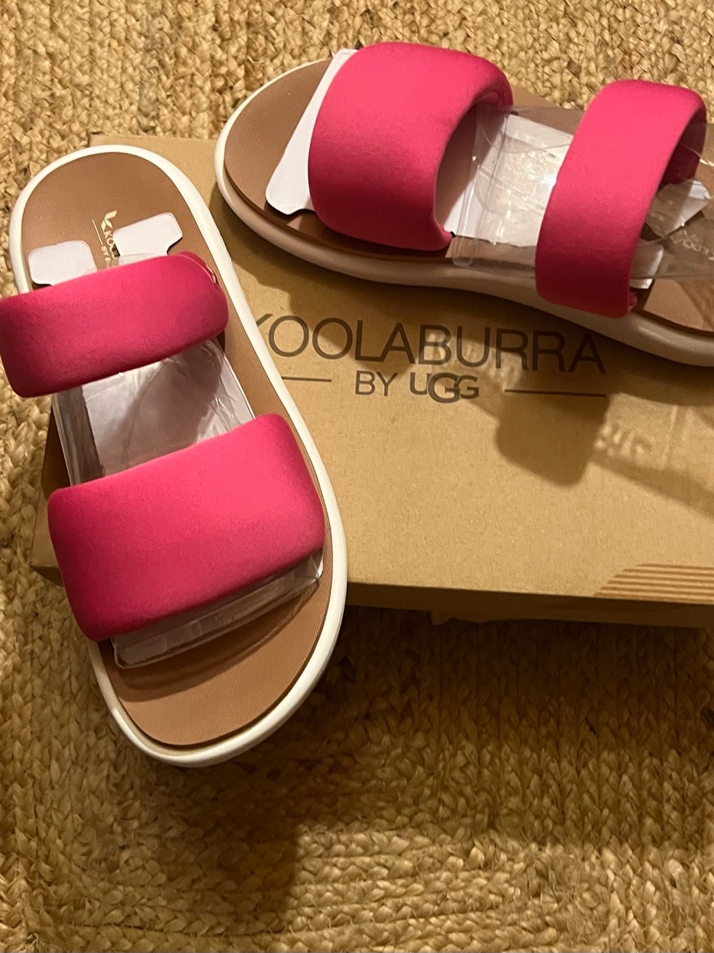 NWT Koolaburra by UGG Alane Slide Sandals Pink Yarrow Women's Size 8